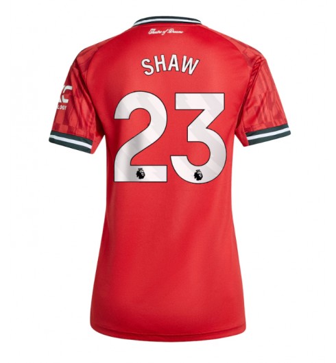 Manchester United Luke Shaw #23 Domácí Dres pro Dámské 2025-26 Krátký Rukáv Manchester United Luke Shaw #23 Domácí Dres pro Dámské 2025-26 Krátký Rukáv